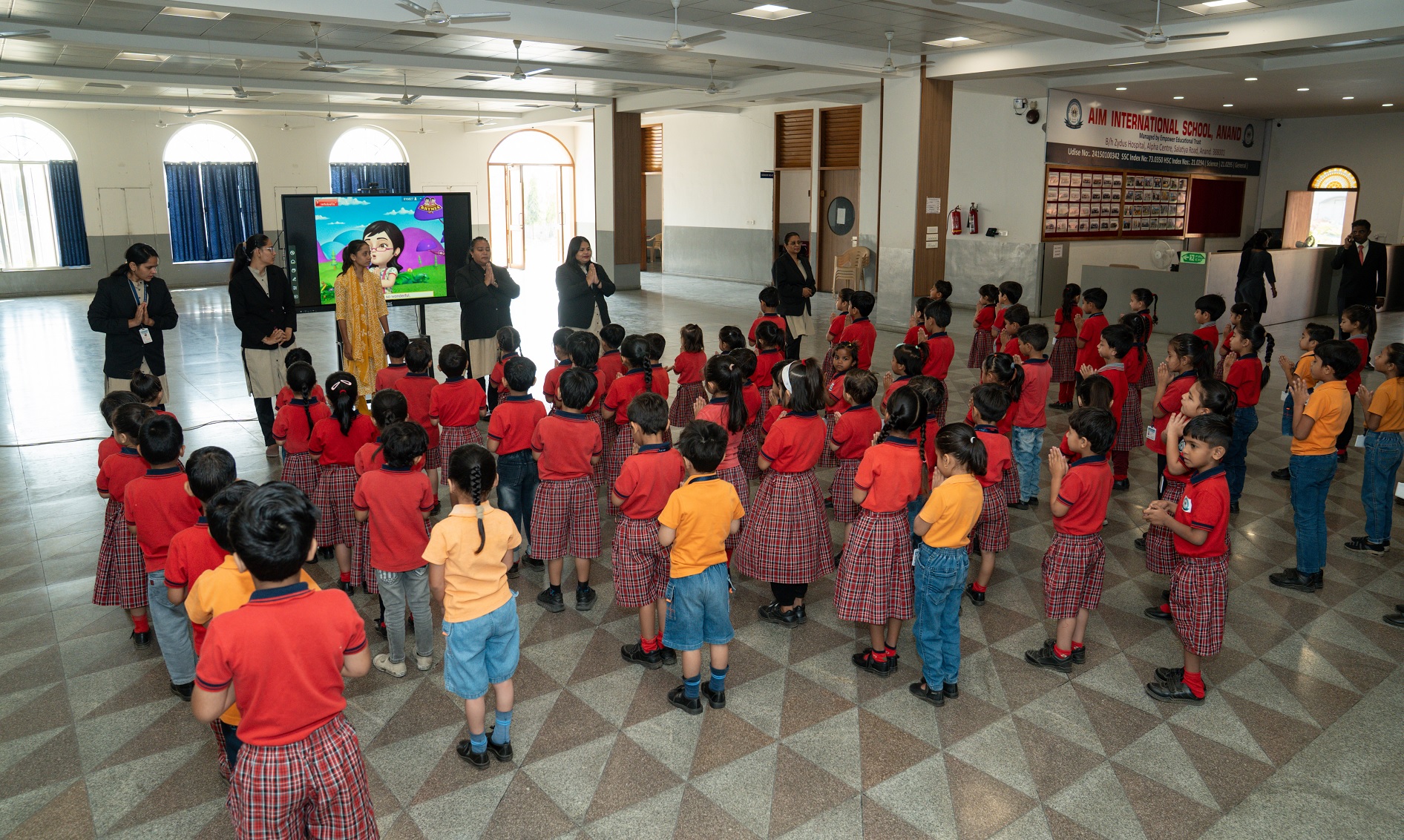 assembly area in AIM International School
