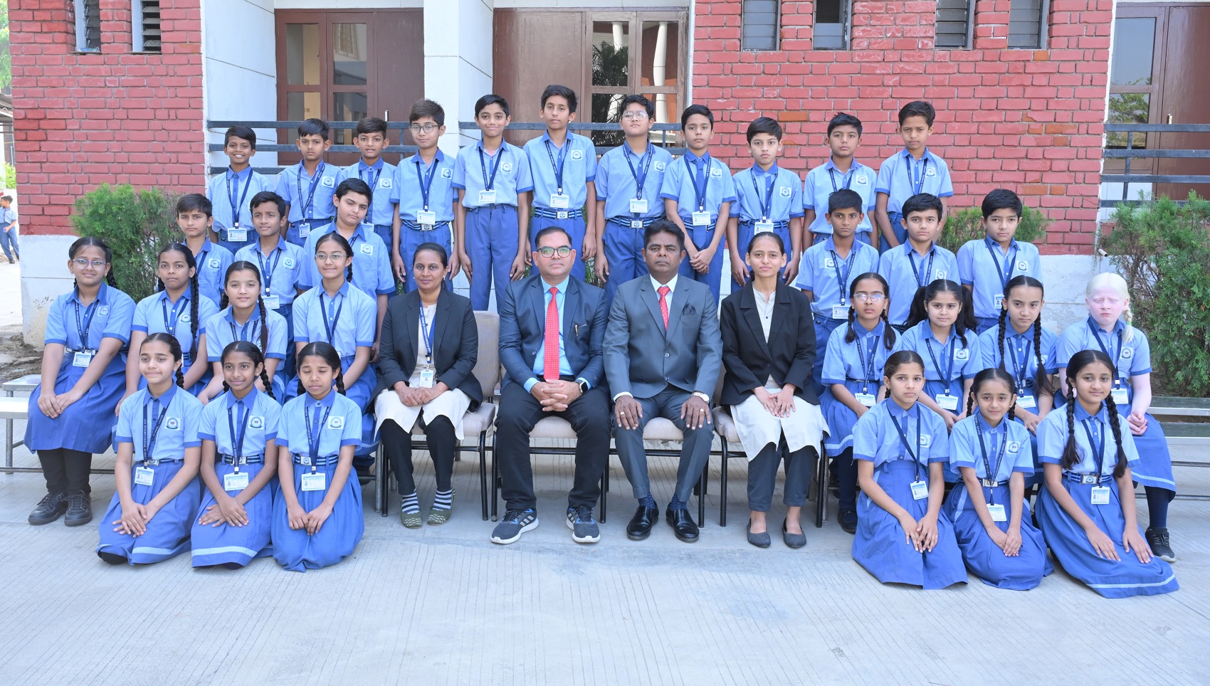 Happy Students Group in Classroom at School in Anand